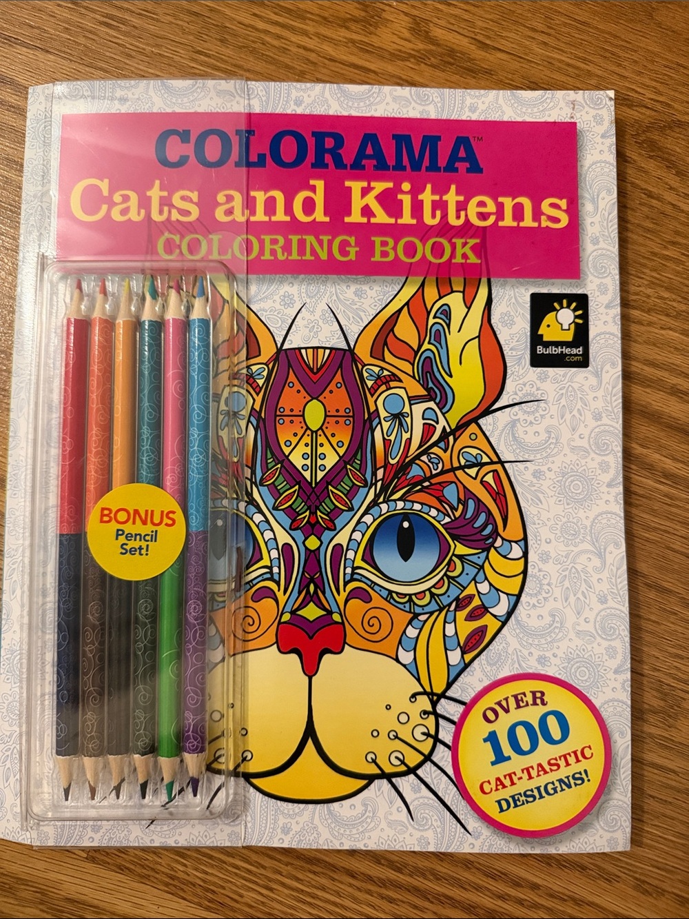 Cats and Kittens Coloring Book with Bonus Pencil Set - Multicolor